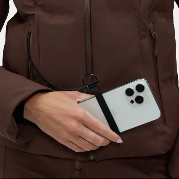 NWOT Halfdays Georgie Puffer Jacket in Spiked Cocoa Brown Espresso Chocolate Ski - Picture 2 of 14